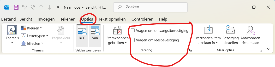 Leesbevestiging Outlook