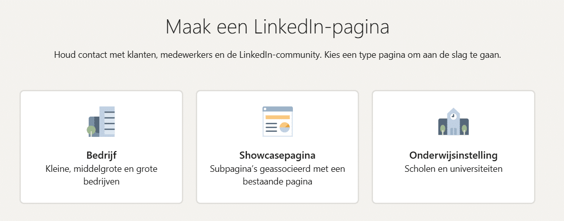 Stap 2 bedrijfspagina maken